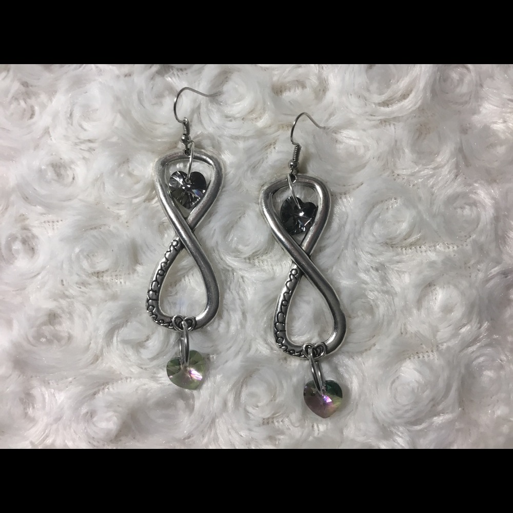 Infinity Of Hearts Dangle Earrings